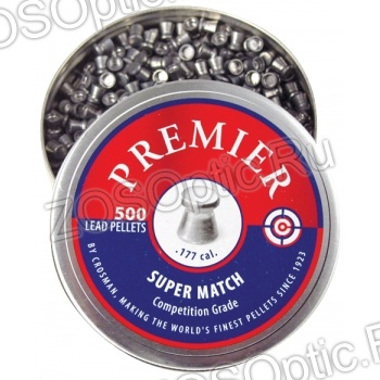 Пули  Crosman Premier Super Match 4.5mm (0,51 грамм, 500 шт) 
