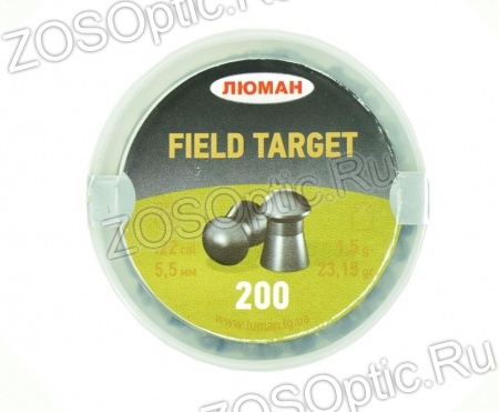 Пневматические пули Люман Field Target 5.5мм (1.5 грамм, 200 штук) круглоголовые