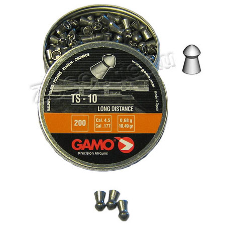 Пули Gamo TS-10 long distance 4,5 мм (0,68 грамм, банка 200 штук)