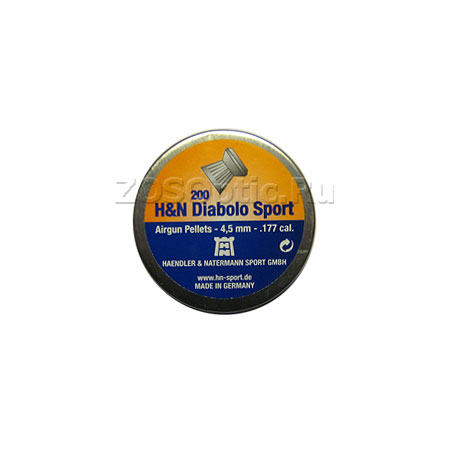 Пули H&N Diabolo Sport (0,53  грамм, банка 200 штук)