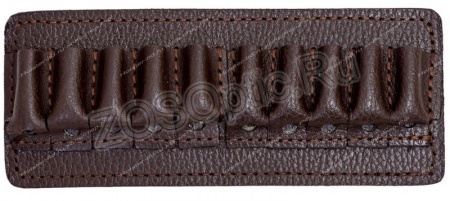 Подсумок поясной открытый 10п (223 Remington) / кожа / коричневый
