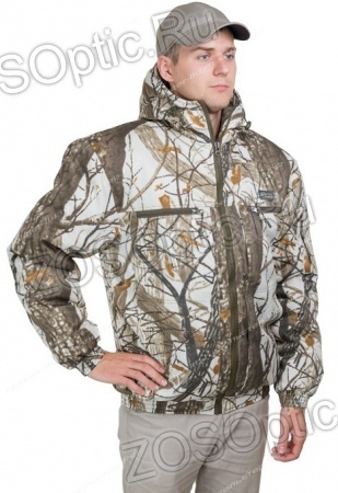 Куртка утепленная / смесовая ткань / зимний лес