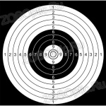 Мишень для стрельбы, винтовочная 10 x 10 см (картон 50 шт.)