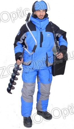 Костюм Полярник / мембрана / черно-голубой (до -50)