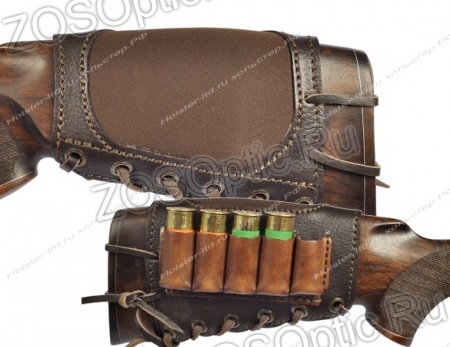 Патронташ на приклад 5*12 Монте Карло Царская охота / кожа
