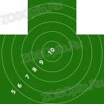 Мишень для стрельбы, грудная, зеленая 50 x 50 см (бумага 250 шт.) 