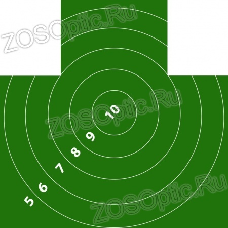 Мишень для стрельбы, грудная, зеленая 50 x 50 см (бумага 50 шт.)