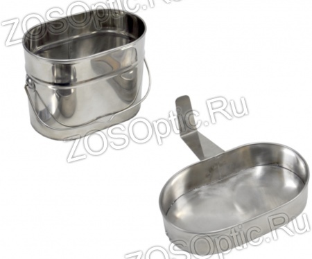 Котелок СОЛДАТСКИЙ 1,4л крышка с ручкой (нержавеющая сталь AISI 304)