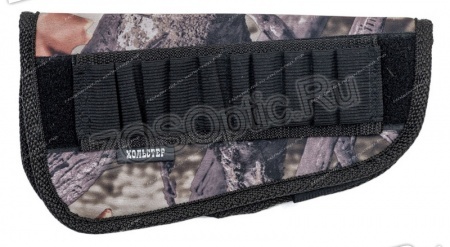 Патронташ на приклад универсальный кал. 12, 16, 20, 7.62 / неопрен / кмф