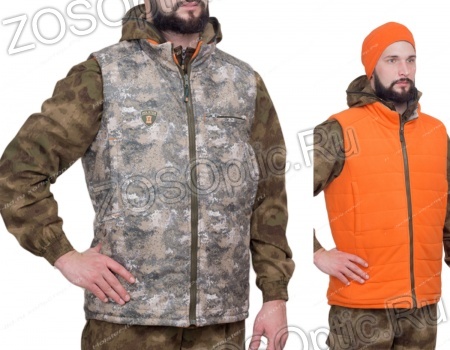 Жилет двусторонний Фокус / ткань синтет. / мох