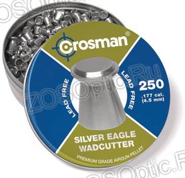 Пули Crosman Silver Eagle WC 4,5 мм (банка 250 шт)