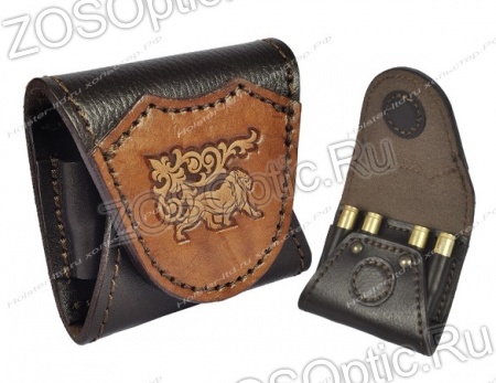 Подсумок поясной 5*7,62 Царская охота / кожа