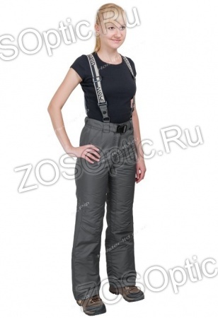 Полукомбинезон женский утепленный Виктория / таслан / серый