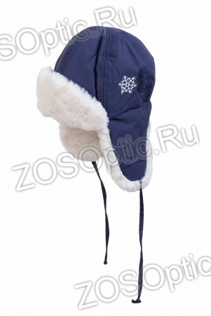 Шапка женская Снежинка / курточная ткань / синий