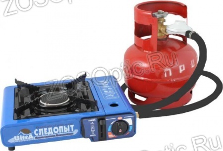 Плита газовая Следопыт Ultra, керамическая горелка, с переходником для бытового баллона
