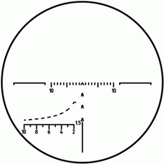 Фото прицельной сетки парабола (дальномерная шкала)